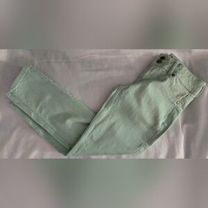 Elle Jeans Sz 4 Mint Green Straight Ankle Low Rise Euc